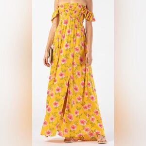 Tiare Hawaii Hollie Maxi Dress in Aloha Floral Sunshine